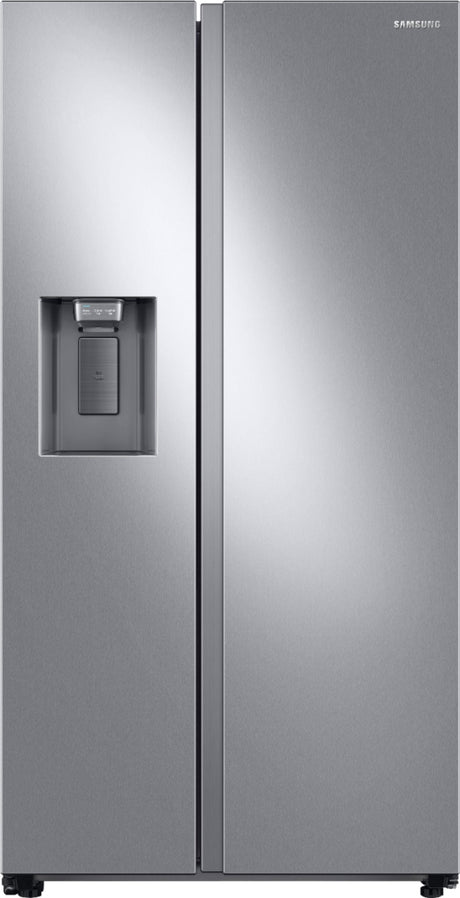 Samsung - 22 cu. ft. Side-by-Side Counter Depth Smart Refrigerator with All-Around Cooling - Stainless Steel